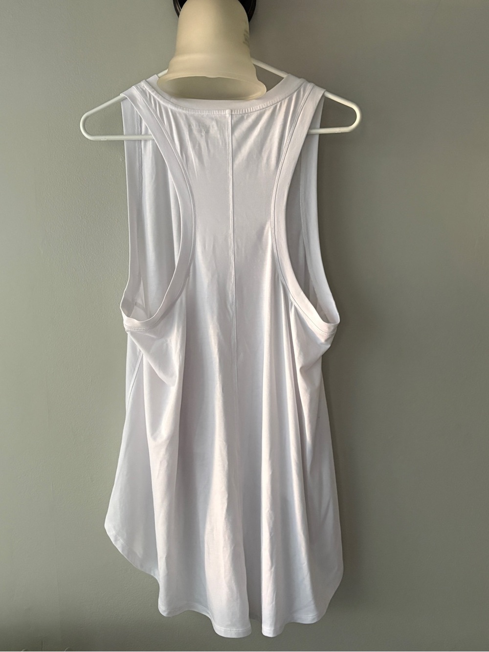 Athleta White High-Low Sleeveless Racerback Tank - Picture 2 of 7